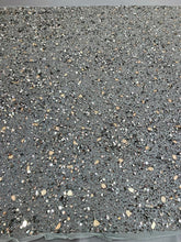 Csipke Antracit Szürke Haute Couture, Réz Tükrökkel